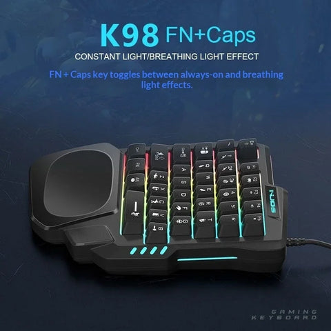 35 Keys Wired Gaming Mechanical Keyboard Desktop Pc Portable Usb Single Hand Keyboard Ultra-slim One Handedly Keyboard