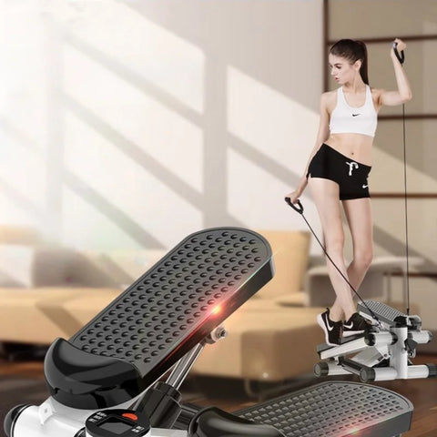 Portable Home Stepper Mini Hydraulic Rope Stepper Multi-functional Indoor Silent Fitness Equipment Without Installation