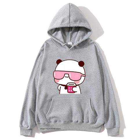 Couple Hoodies Bubu Dudu hoodie Sweatshirt Cartoon Kawaii Print Pullover Harajuku Men Women Sudaderas warm fleece hooded
