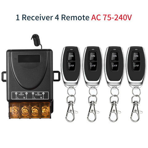 RF 433Mhz Smart Switch Wireless Remote Control Switch AC 75-220V 30A High Current Relay for Water Pump Motor Lights Door Access