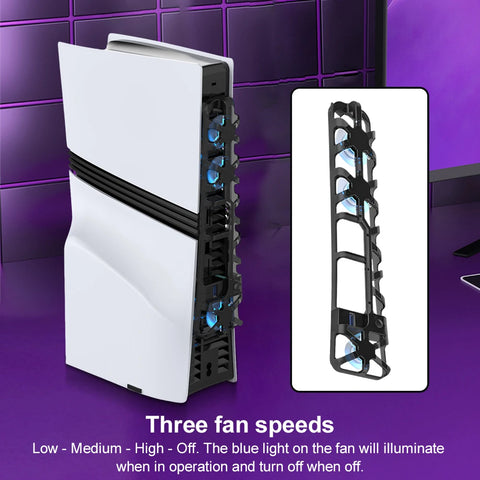 Cooling Fan For PS5 Pro External Fan Cooler Quiet Cooler Fan Vertical Radiator Efficient Cooling System for Playstation 5 Pro