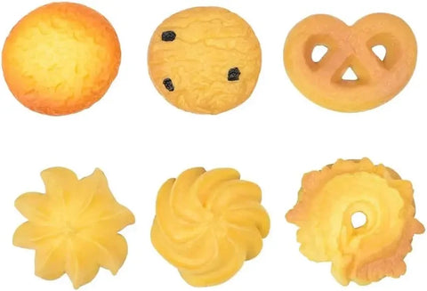 60Pcs Mini Fake Cookies Artificial Pastries Food Fake Biscuits Model for DIY Craft Home Kitchen Decor