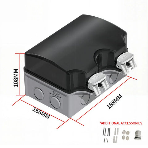 IP66 Waterproof ABS Plastic Junction Box - Gray for Outdoor Power Distributionoutdoor rainstorm proof