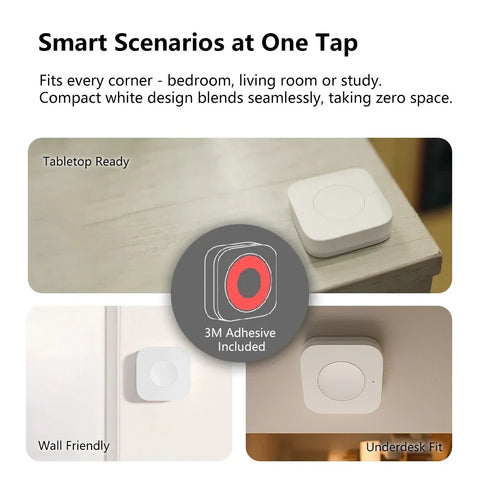 Aqara Wireless Mini Switch Zigbee Sensor Connection Smart Remote One Key Control Button Security Work for Mi Home APP Homekit