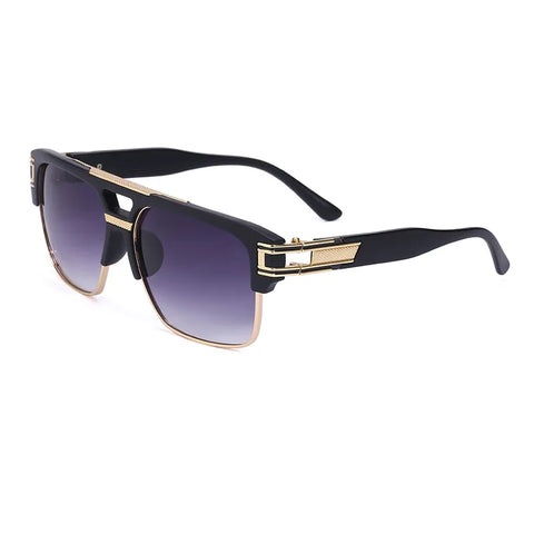 Luxury Stylish Brand Men Sunglasses Hot Designer Square Metal Sun Glasses Classic Fashion Driving Alpha Shades UV400