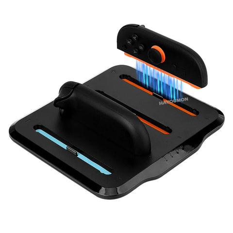 Charging Dock for Switch 2 Joycons Controllers 4-in-1 Charger Station Base Super Slim and Overcharge Protection w Charging Cable