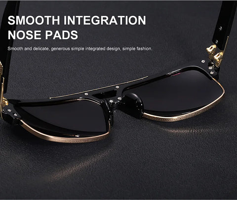 Luxury Stylish Brand Men Sunglasses Hot Designer Square Metal Sun Glasses Classic Fashion Driving Alpha Shades UV400