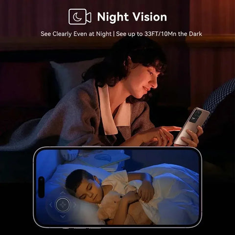Tuya Smart 5MP WiFi Indoor Security Camera Baby Monitor, IR Night Vision, 355° PTZ Auto Tracking, Two-Way Audio IP Camera