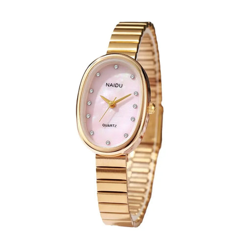 Minimalist Oval Quartz Watch Women Watch Fashion Steel Belt Quartz Casual Wristwatch Gifts Quartz Wristwatch