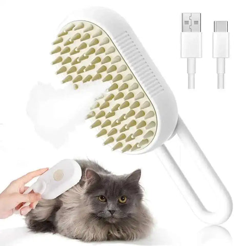 Sale Cat Brush with Steam Dog Spray Pet Steam Massage Brush Spray Hair Removal Comb Massage Steamer Comb for Long Hair Dogs Cats