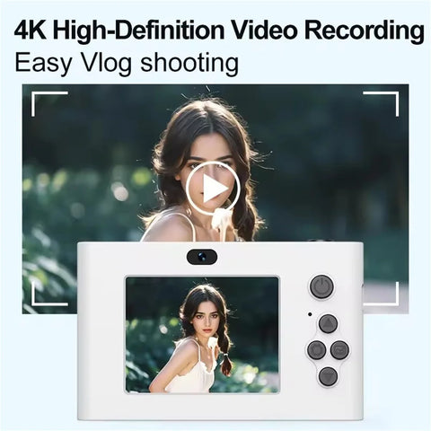 COOL DIER 4K Digital Camera 16x Zoom Camcorder 24 Million Pixels Compact Cameras Auto Focus for Kids Adult Beginners Photograph