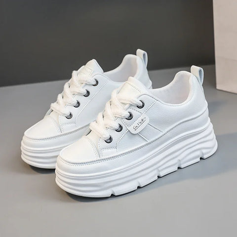 Chunky Sneakers Women 2025Spring Platform Designer Casual Shoes Comfortable Softsole Waterproof Vulcanize Shoes Zapatillas Mujer
