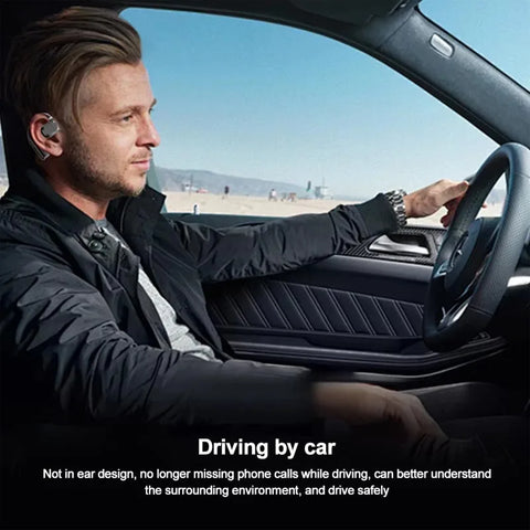 LED Single Earphones Long Standby Business Headphones Waterproof Mono Headset Outdoor Call Bluetooth 5.3 Wireless Earbuds