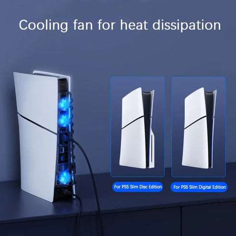 Cooling Fan For Play Station Playstation PS 5 PS5 Slim Game Console Cooler Ventilator Refrigerator USB Table Exhaust Ventilation