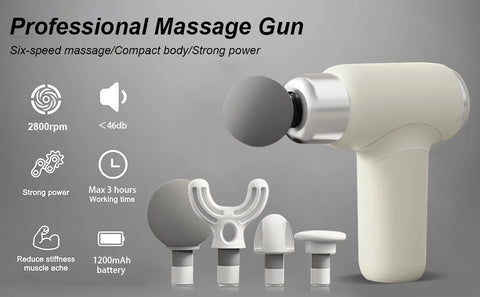 Massage Gun Portable Mini Handheld Fascia Gun Deep Tissue Muscle Relaxation Adjustable Speed Fascia Gun For Body Back Neck Legs