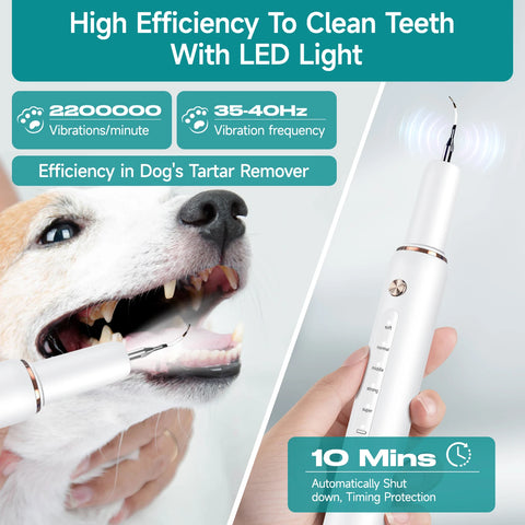 Cat Dog Dental Cleaner For Teeth Tartar Remover Waterproof IPX6 Five Modes Dental Teeth Scaler For Pet Dental Cleaning Equipment