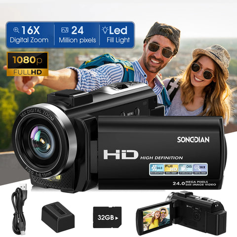 Digital Camera Photographic Cameras With 3.0 Inch Rotating Screen Professional Photo Camera Hd Video Kids Cameras  For Home