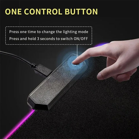 Gamepad RGB Large Mouse Pad Gamer LED Backlight Luminous Gamers Non-Slip Rubber Keyboard Pads XL E-sports Laptop Office Desk Mat