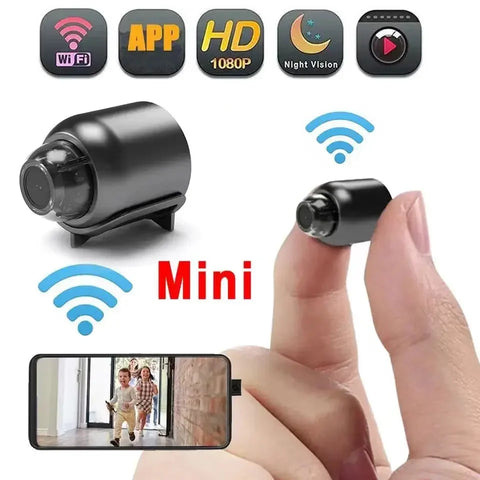 1080P Mini WiFi Camera with HD Night Vision, Home X5 Remote Monitoring for Kids, Pets, and Safety - Perfect Gift