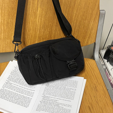 Trendy Sports Crossbody Bag, Workwear Style Design, Single Shoulder Bag, Multifunctional and Lightweight Portable Chest Bag
