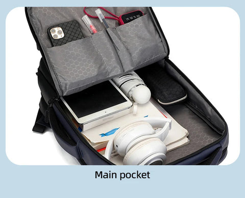 USB Business Backpack Commuting Hiking Camping Shopping Outdoor Travel Bag Laptop Computer Handbag Short Trip College Schoolbag