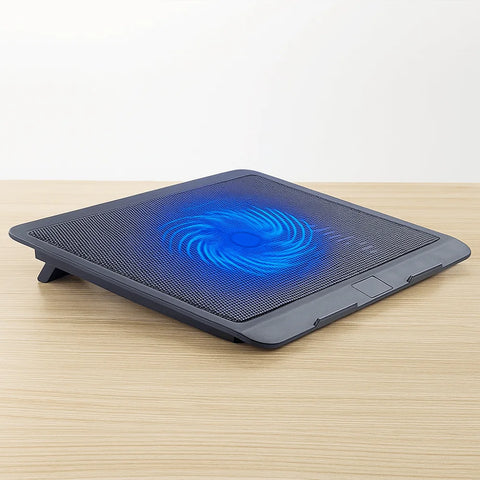 Portable Adjustable Laptop Cooling Pad USB Port Metal Mesh Laptop Cooler Fan LED Light Notebook Cooler Office
