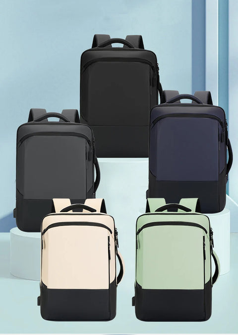 USB Business Backpack Commuting Hiking Camping Shopping Outdoor Travel Bag Laptop Computer Handbag Short Trip College Schoolbag