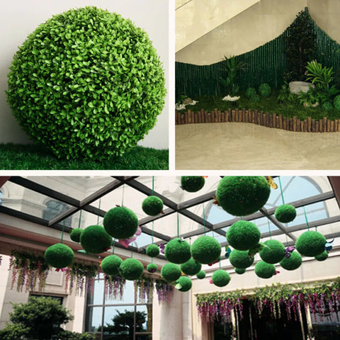 Round Artificial Plant Ball Simulation Leave Grass Ball Hanging DIY Decortion For Home Office Private Homes Restaurants Schools