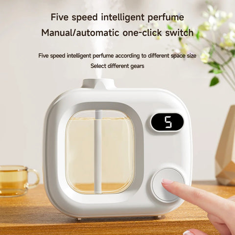 Smart Aroma Diffuser Humidifier Suitable for Essential Oil Perfumes USB Rechargeable 5 Level Adjustable Timer Indoor Freshener