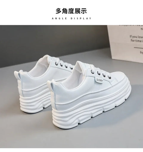 Chunky Sneakers Women 2025Spring Platform Designer Casual Shoes Comfortable Softsole Waterproof Vulcanize Shoes Zapatillas Mujer