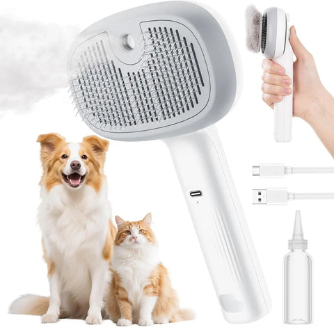 Sale Cat Brush with Steam Dog Spray Pet Steam Massage Brush Spray Hair Removal Comb Massage Steamer Comb for Long Hair Dogs Cats