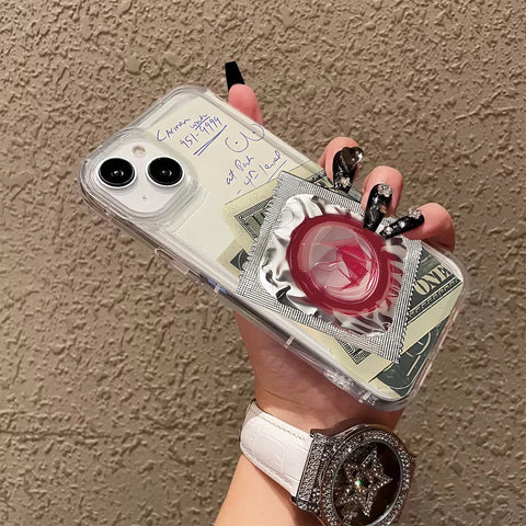 Funny Sexy Parody Toys Phone Case for iPhone 16 15 14 13 12 11 Pro Max 7 8 Plus X XR XSMax Airbag Anti Fall Clear Back Cover