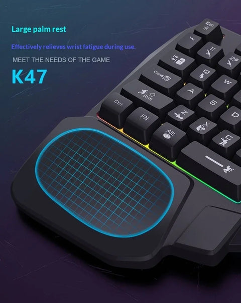 35 Keys Wired Gaming Mechanical Keyboard Desktop Pc Portable Usb Single Hand Keyboard Ultra-slim One Handedly Keyboard