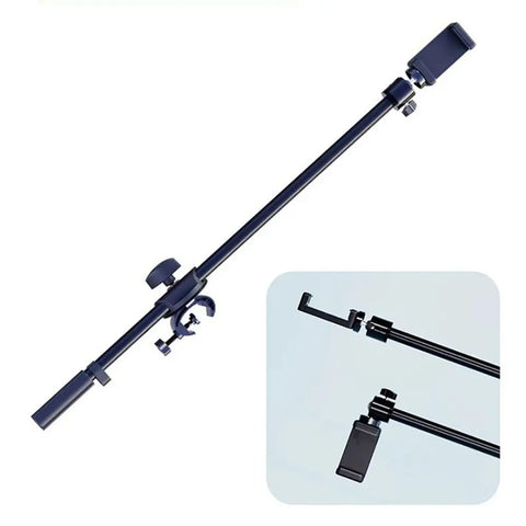 55cm Adjustable Rotating Microphone Stand Crossbar Arms Mic Clip Phone Holder Extension Bracket Designed 3/8 Thread Cross Bar