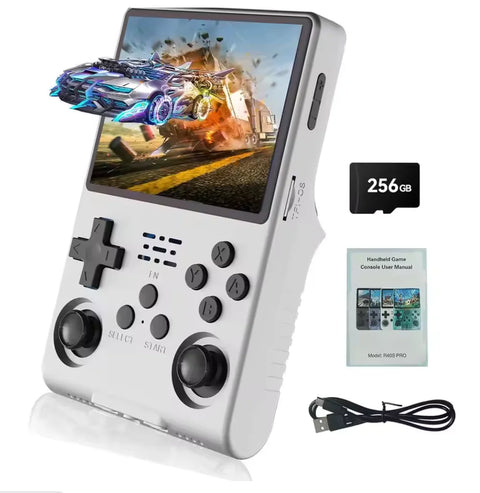 Retro Handheld Game Console R40S Pro Linux System 3.5 Inch IPS Screen Mini Portable Pocket Video Game Consola 256G Games Kid