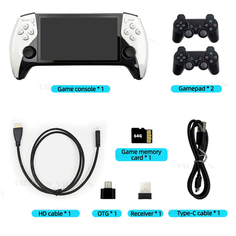 Portable Handheld Game Console 5inch Large Screen Game Player For PS1 GBA MAME Support FHD to TV Retro Game Machine Gift