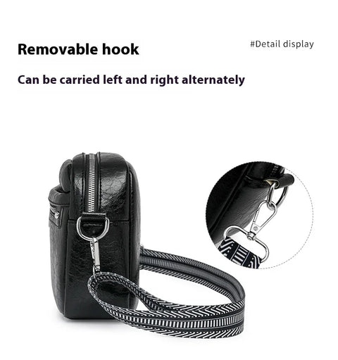Trendy And Fashionable Women's Crossbody Bag, Single-Shoulder Bag, Simple Solid-Color Commuting Small Square Bag