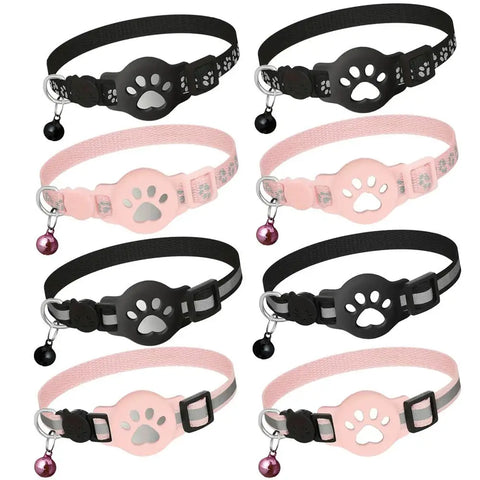 Cat Locator Collar Lightweight Adjustable Real Time GPS Tracking Outside Reflective Strips For Night Safety Enhance Pet Safety