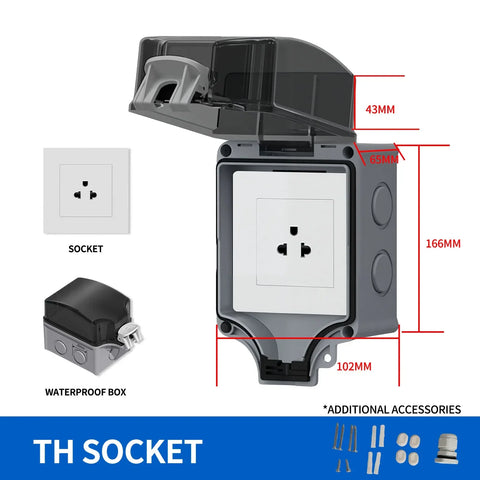 IP66 Waterproof ABS Plastic Junction Box - Gray for Outdoor Power Distributionoutdoor rainstorm proof