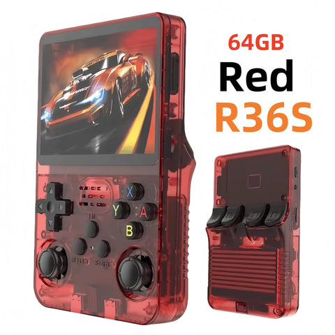 R36S R36 Ultra Handheld Retro Video Game Console IPS Screen 128GB Games Portable Pocket Player Linux System R36Ultra R36 PRO