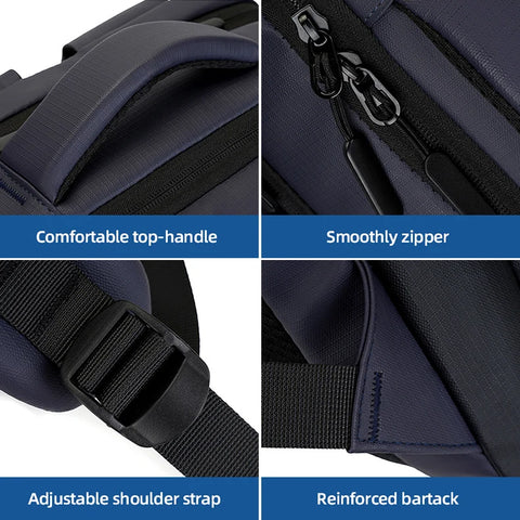 USB Business Backpack Commuting Hiking Camping Shopping Outdoor Travel Bag Laptop Computer Handbag Short Trip College Schoolbag