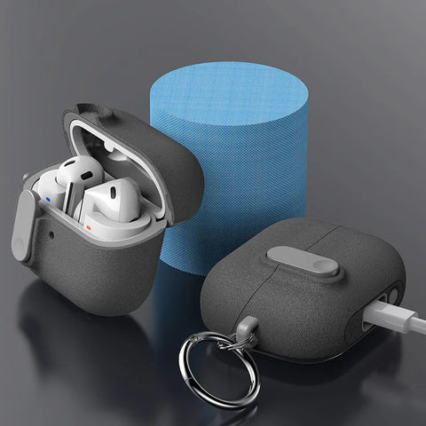 New for Samsung Galaxy Buds 3/3Pro Case with Secure Lock Shockproof for Samsung Galaxy Buds 3 Cute Protective Cover(Sand Stone)