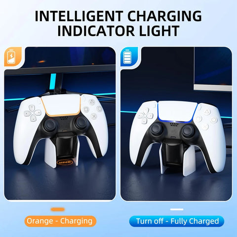 For PS5 Controller Mini Charging Dock Fast USB Charge Station for PlayStation 5 DualSense Edge Controller with Charger Indicator