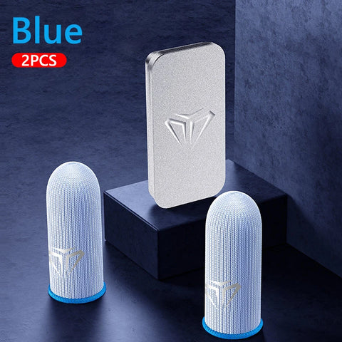 2pcs Finger Cover Breathable Game Controller Finger Sleeve For Pubg Sweat Proof Non-Scratch Touch Screen Gaming Thumb Gloves