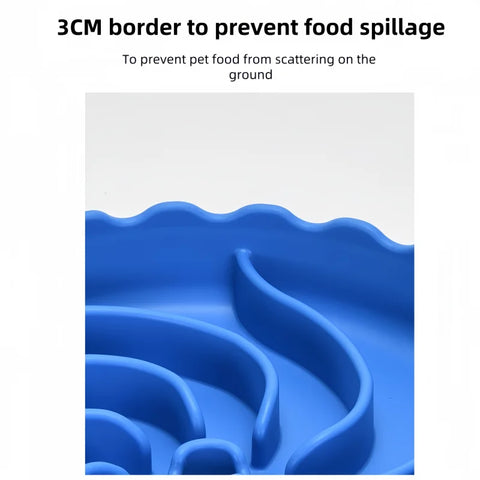 Dog Slow Food Bowl Food Grade Silicone Pet Slow Feeder Bowl with Suction Mat Dog Slow Eat Bowl Anti-choking Pet Feeding Supplies