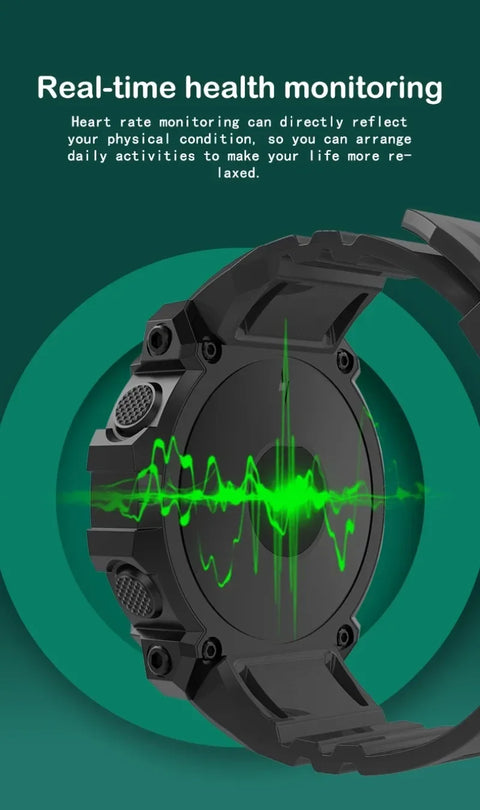 Smart Fitness Watch with Bluetooth - Music Control, Step Tracking, Weather & Message Alerts for Active Users