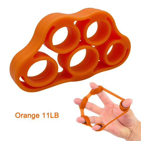5-1PCS Silicone Finger Gripper Strengthener Trainer 6-80LB Elastic Hand Grip Finger Exerciser For Guitar/Patient Hand Trainer
