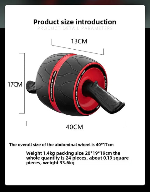Rebound Ab Roller with Knee Pad – Home Gym Core Strength Trainer | Belly Wheel Workout for Effective Abs Exercise