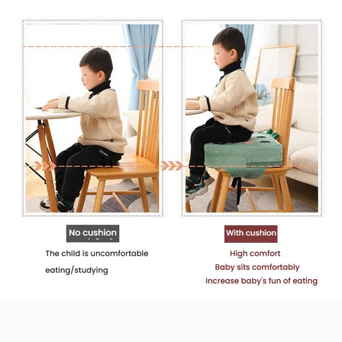 10cm High Baby Chair Cushion Adjustable Children Seating Baby Dining Heightening Removable Seats Mat
