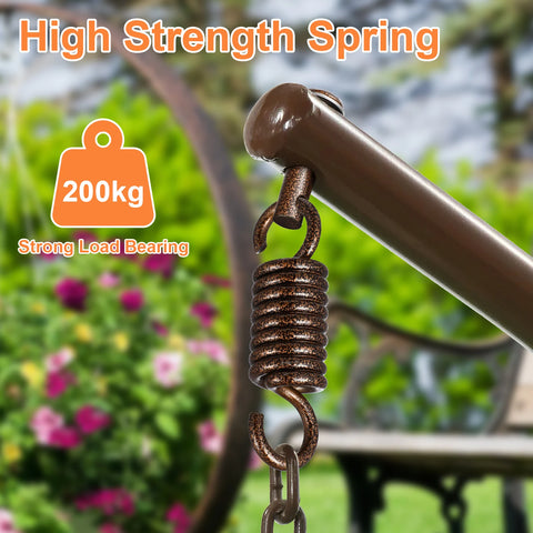 1 Set Stainless Steel Hammock Replacement Hook Spring Buckle Kit With Screw Bolt Durable Hanging Chair Fitting Parts For Porch